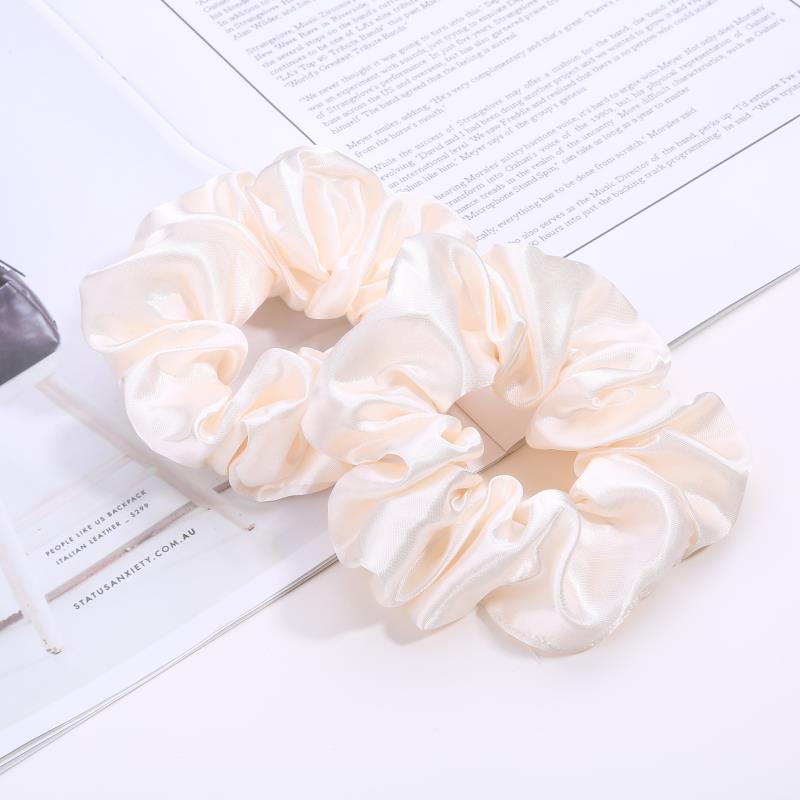 European And American Cloth Circle Head Rope Pure Color Headdress Hair Rope
