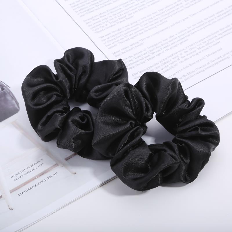 European And American Cloth Circle Head Rope Pure Color Headdress Hair Rope