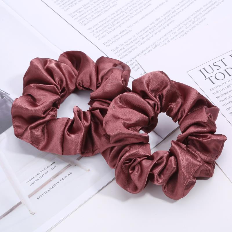 European And American Cloth Circle Head Rope Pure Color Headdress Hair Rope