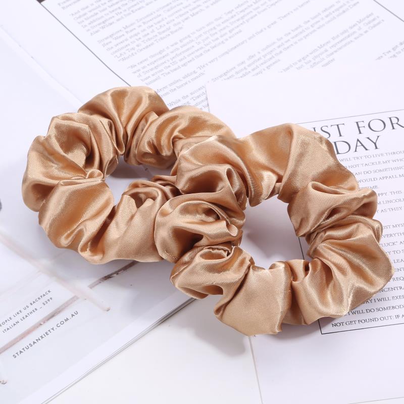 European And American Cloth Circle Head Rope Pure Color Headdress Hair Rope