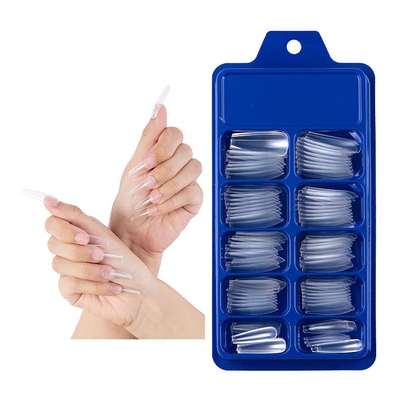 Small Blue Box Full Paste Ballet Fakenail Color Coffeepen Nail Solid Nail Patch