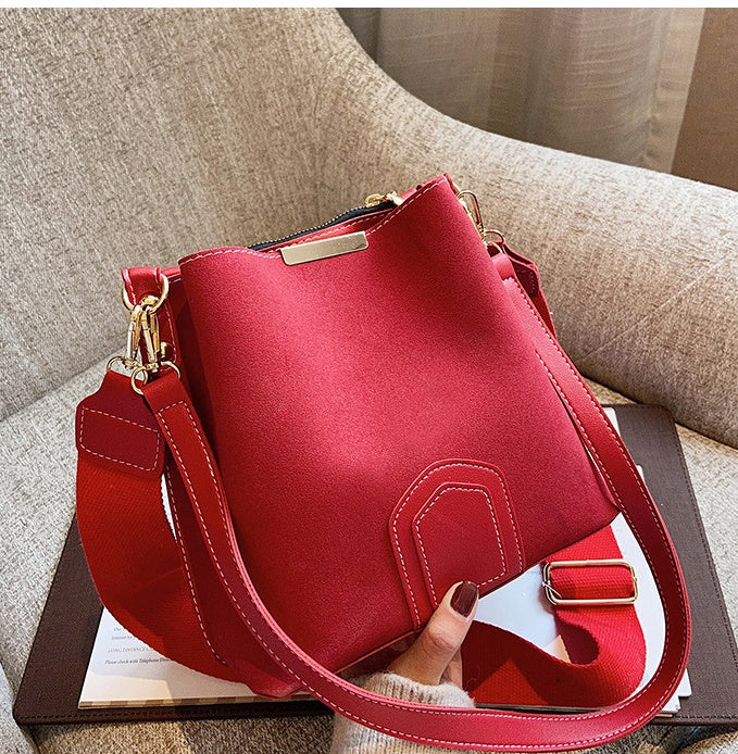 Crossbody skuldertaske i koreansk mode, mat spandtaske