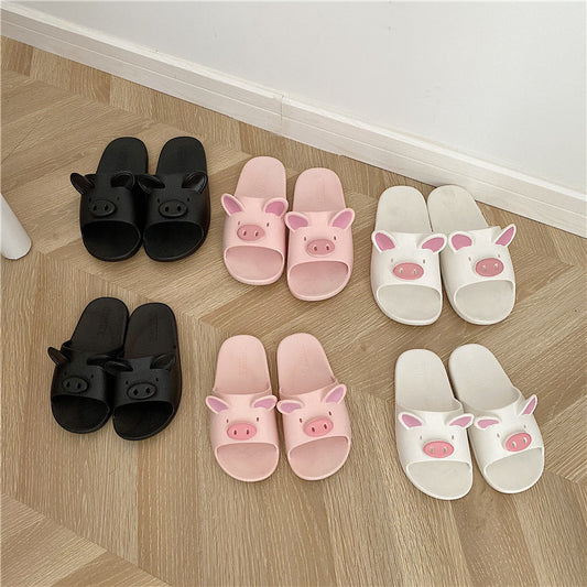 Xia Lovely Cartoon Children'S Shoes Family Parent Child Couple Slippers Non Slip Soft Sole Indoor Slippers Women'S Sandals