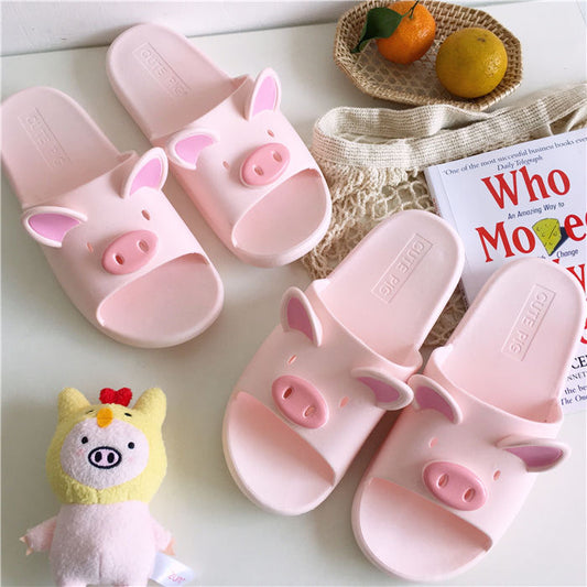 Xia Lovely Cartoon Children'S Shoes Family Parent Child Couple Slippers Non Slip Soft Sole Indoor Slippers Women'S Sandals