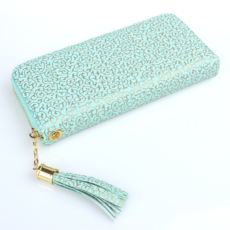 Printed Totem Tassel Wallet