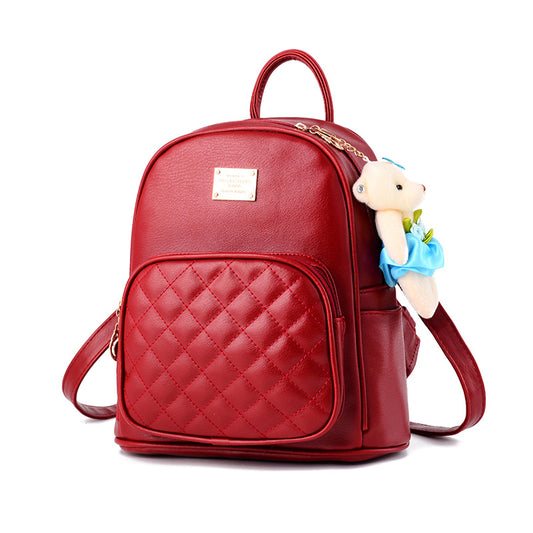 Autumn And Winter New Backpack College Style Casual Backpack Korean Fashion Trendy Ladies Bag Bear School Bag On Behalf Of