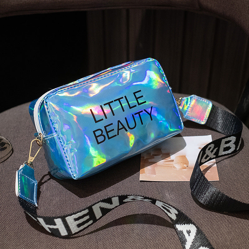 Laser Small Bag Simple Female Bag Shoulder Messenger Bag Printing Casual Small Square Bag