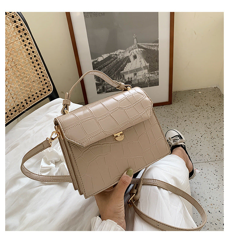 Stone Pattern Fashion One-shoulder Diagonal Small Bag Handbag Women