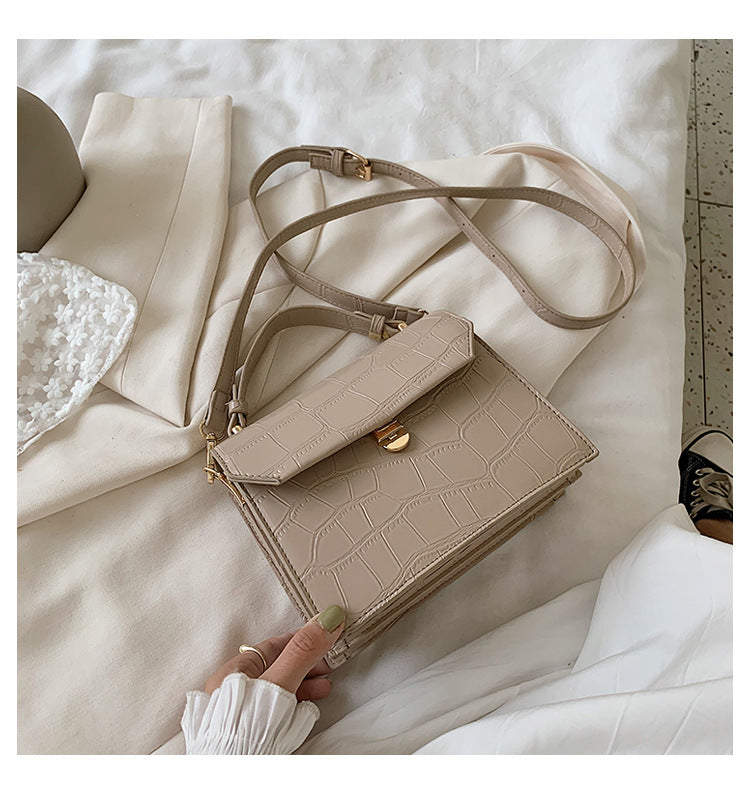 Stone Pattern Fashion One-shoulder Diagonal Small Bag Handbag Women