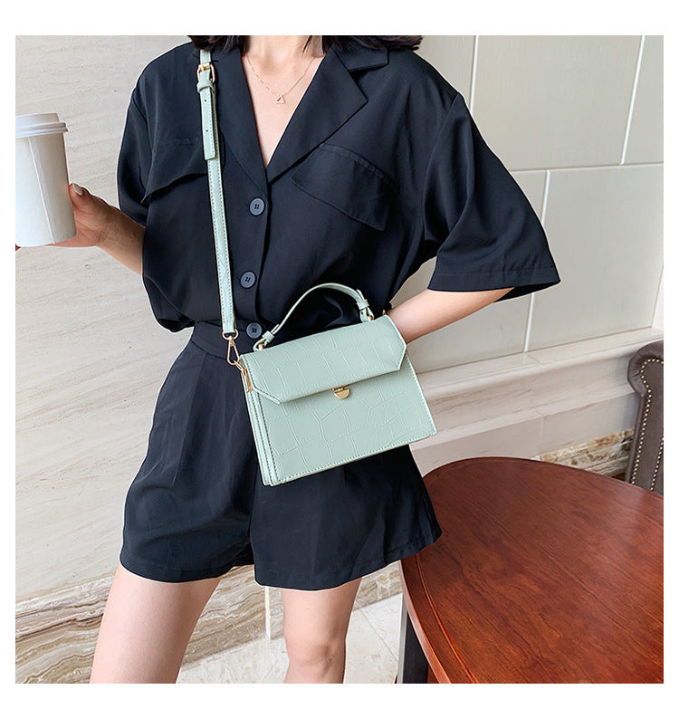 Stone Pattern Fashion One-shoulder Diagonal Small Bag Handbag Women