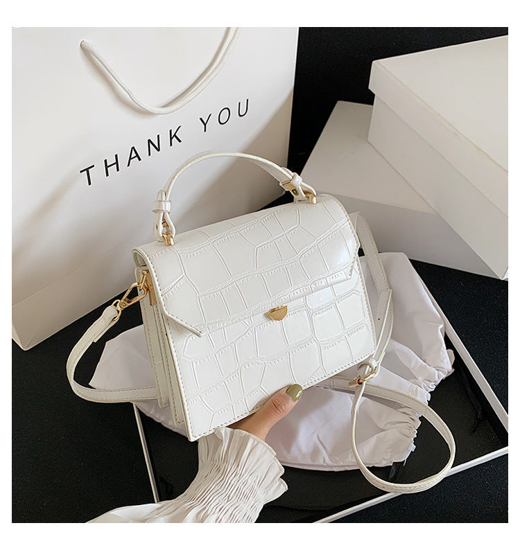 Stone Pattern Fashion One-shoulder Diagonal Small Bag Handbag Women