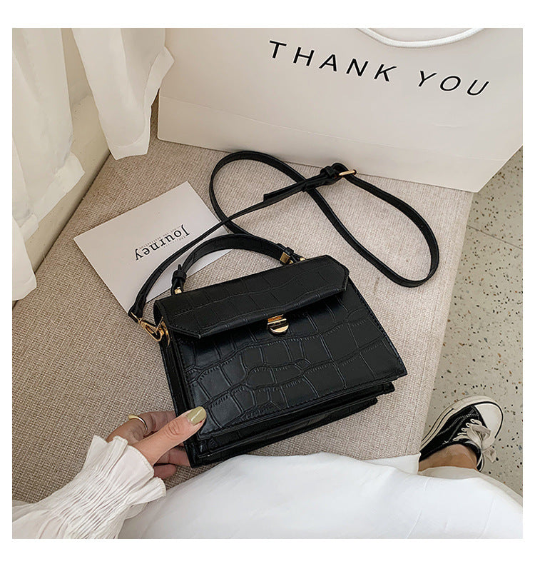 Stone Pattern Fashion One-shoulder Diagonal Small Bag Handbag Women