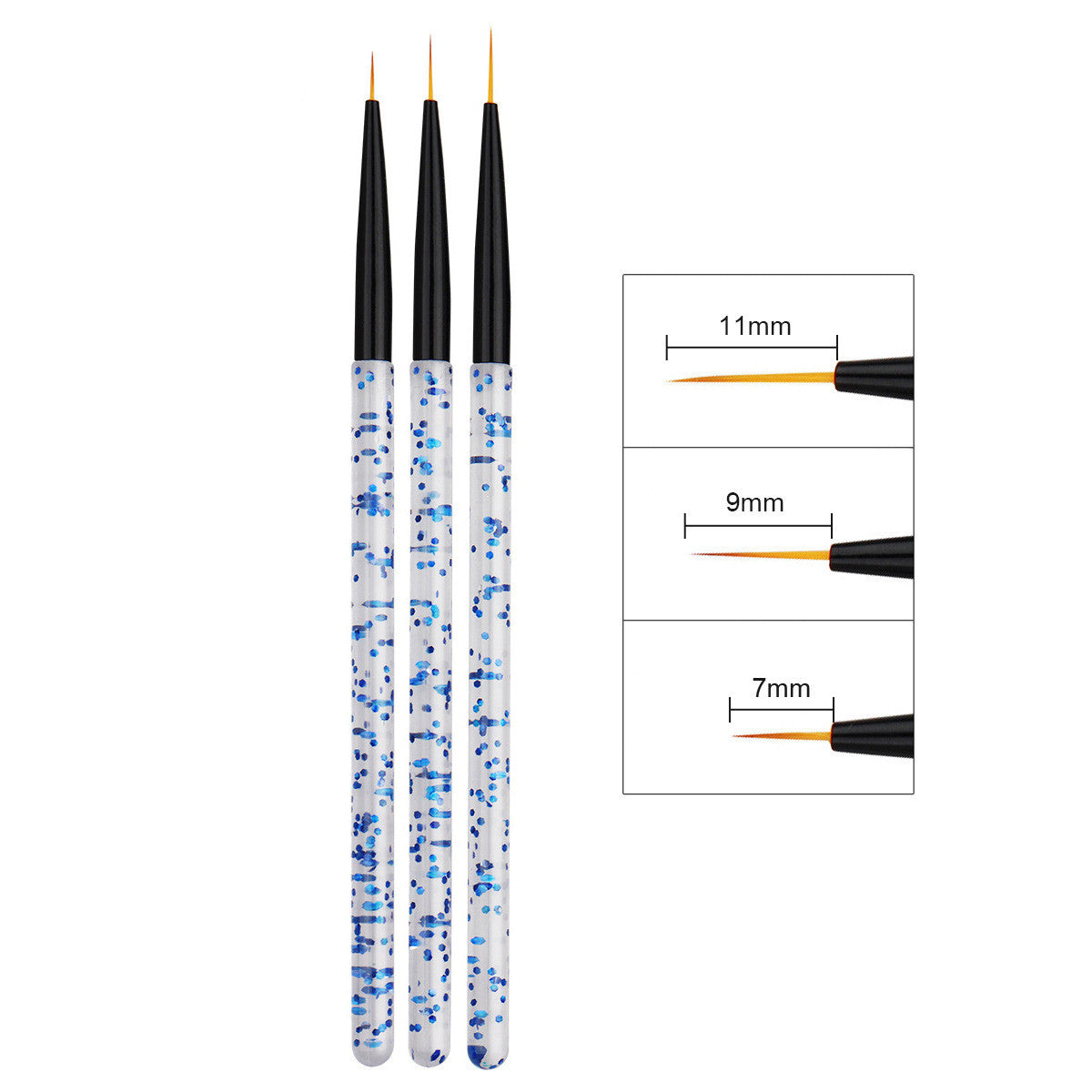 Acrylic Sequin Rod Draw Line Stroke Flower Brush Tool Painted Nail Pen