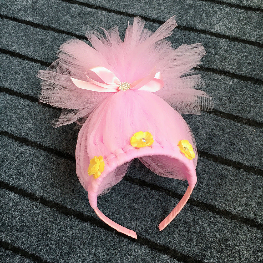 Princess Bobbi Ugly Baby Headgear Children's Wig Headband Multicolor