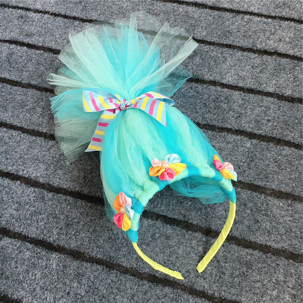 Princess Bobbi Ugly Baby Headgear Children's Wig Headband Multicolor