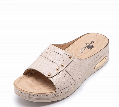 Women'S Plus Sizes Wedge Platform Non-Slip Slippers
