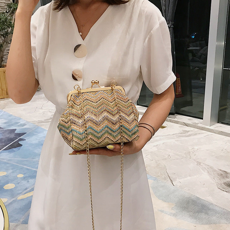 Small Bag New Trend Korean Fashion Woven Hand Chain Bag Simple And Versatile