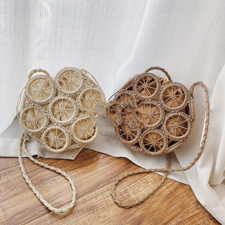 Rattan Woven Bag Retro Literary Straw Woven Female Bag