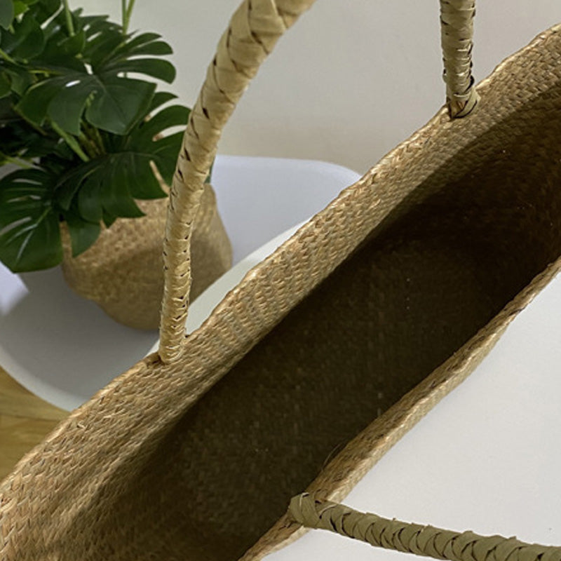 Large Capacity Rattan Straw Woven Tote Bag