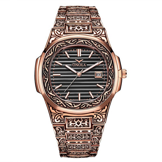 Retro Men's Watch Male Waterproof Steel Band Foreign Trade Watch Watch