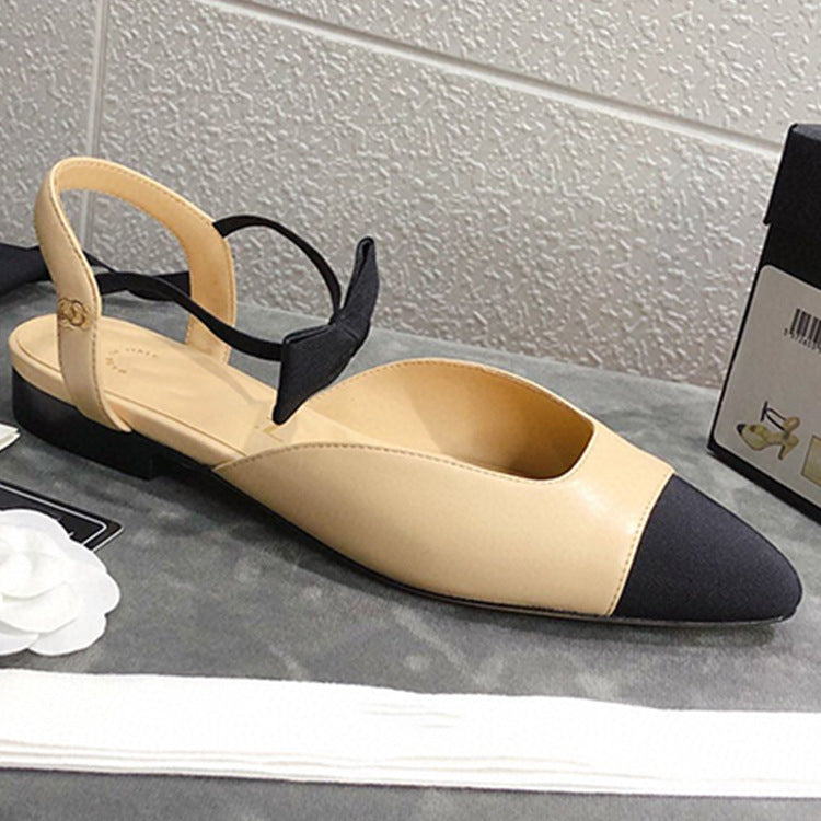 French Small Fragrant Wind Toe Cap High-heeled Sandals