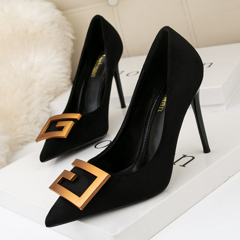 Net Red Small High-Heeled Shoes