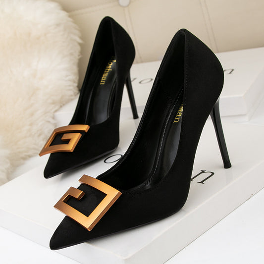 Net Red Small High-Heeled Shoes