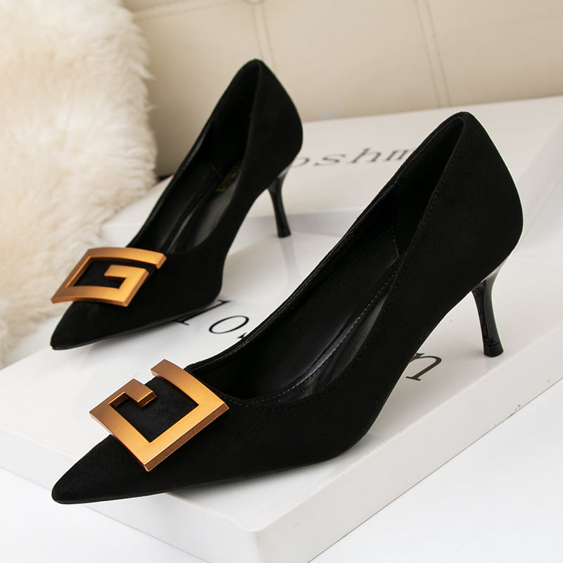 Net Red Small High-Heeled Shoes