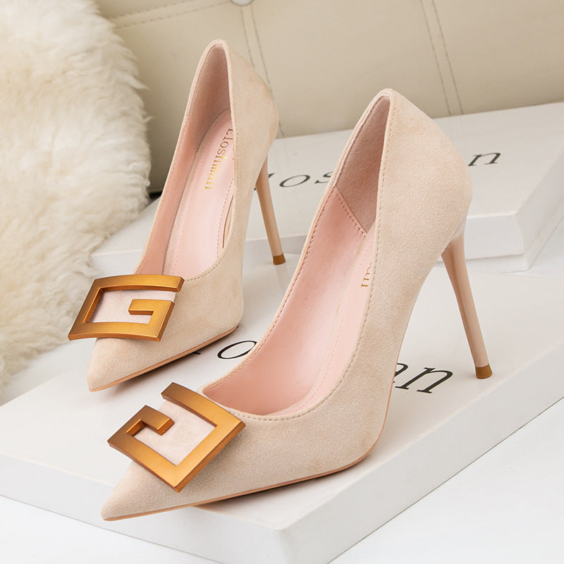 Net Red Small High-Heeled Shoes