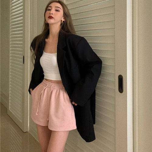 Slim And Loose Sportswear With Leg Trimming In Summer