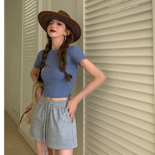 Slim And Loose Sportswear With Leg Trimming In Summer