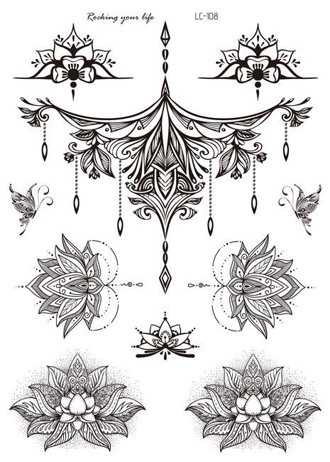 Water Henna Tattoo Sticker