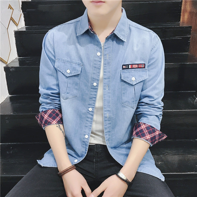 Casual Shirt New Style Cotton Denim Shirt Large Size Shirt