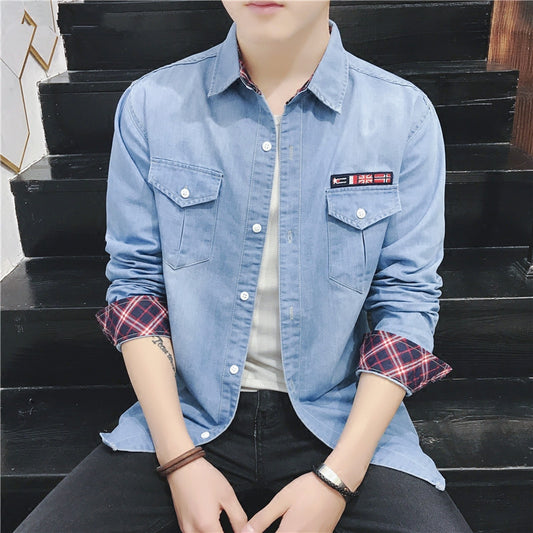 Casual Shirt New Style Cotton Denim Shirt Large Size Shirt