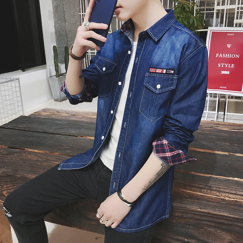 Casual Shirt New Style Cotton Denim Shirt Large Size Shirt