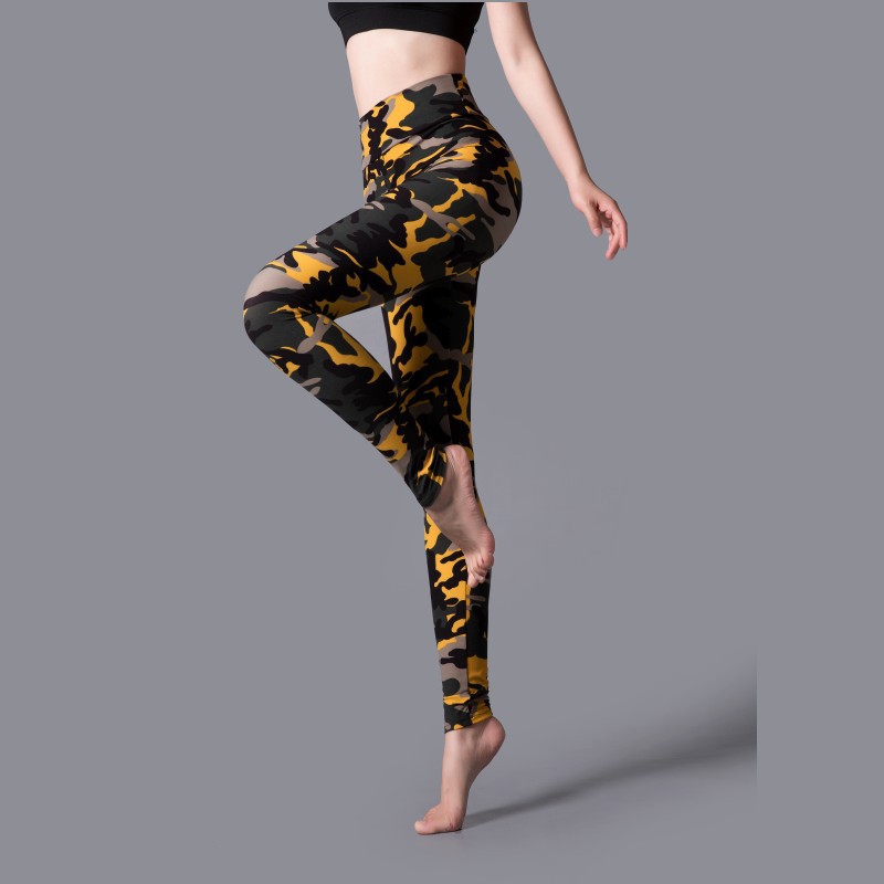 Forår Og Efterår Store Stræk Højtaljet Leopardprint Ydre Beklædning Leggings Sports Yoga Slim Fit Bukser Med Små Fødder Moderigtig Bred Talje
