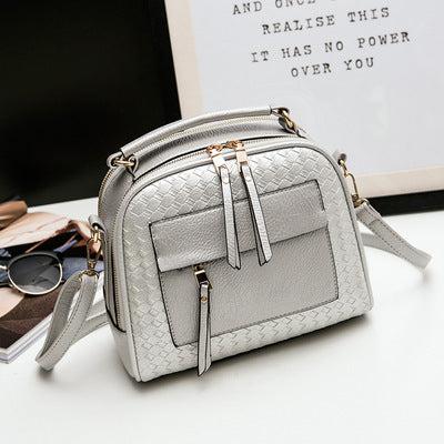 Fashionable And Simple Hand-Held Woven Bag, One-Shoulder Messenger Lady Bag