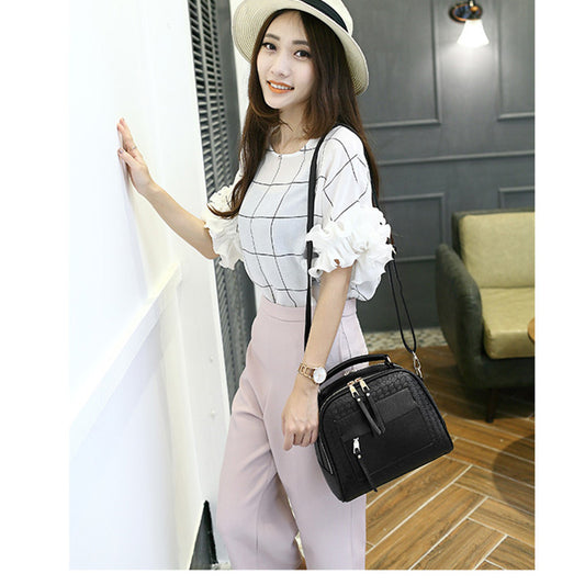 Fashionable And Simple Hand-Held Woven Bag, One-Shoulder Messenger Lady Bag