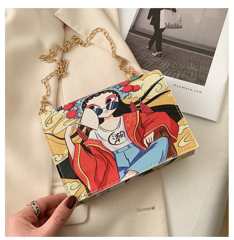 Foreign Trade Female Bag New Small Square Bag Street Trend Personality National Style Chain Messenger Bag