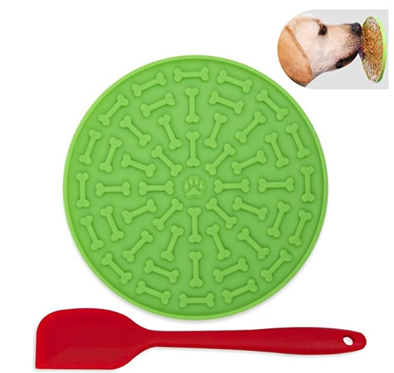 Pet Slow Food Bowl Dog Rain Bath Distraction Mat Pet Licking Mat Food Silicone Slow Food Quiet Mat
