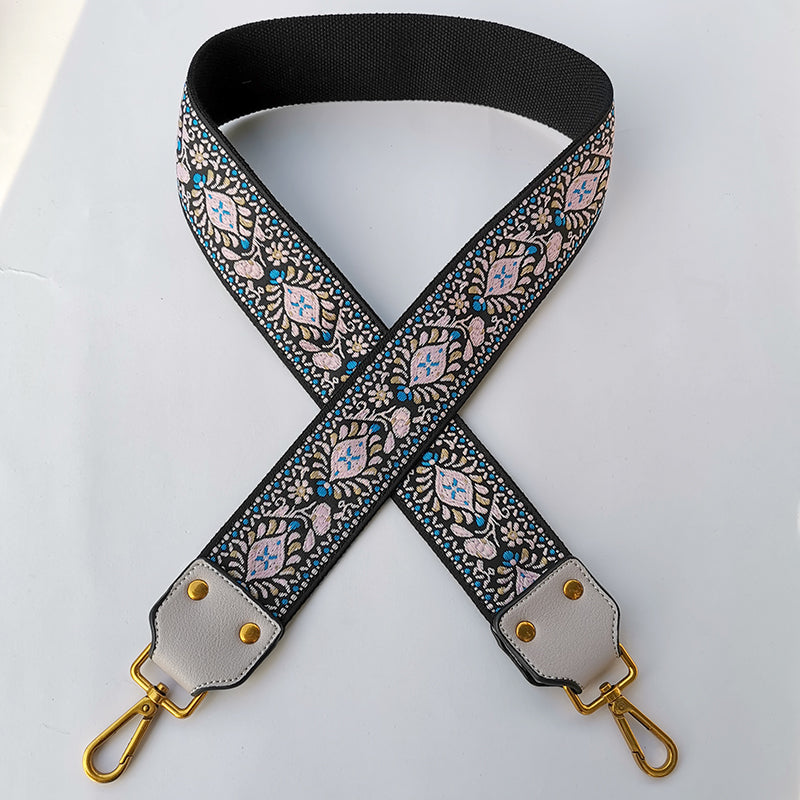 Leather Ethnic Style Wild Widened Thickened Messenger Shoulder Female Replacement Bag Strap Embroidery Accessories Backpack Belt New