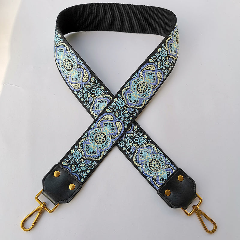 Leather Ethnic Style Wild Widened Thickened Messenger Shoulder Female Replacement Bag Strap Embroidery Accessories Backpack Belt New