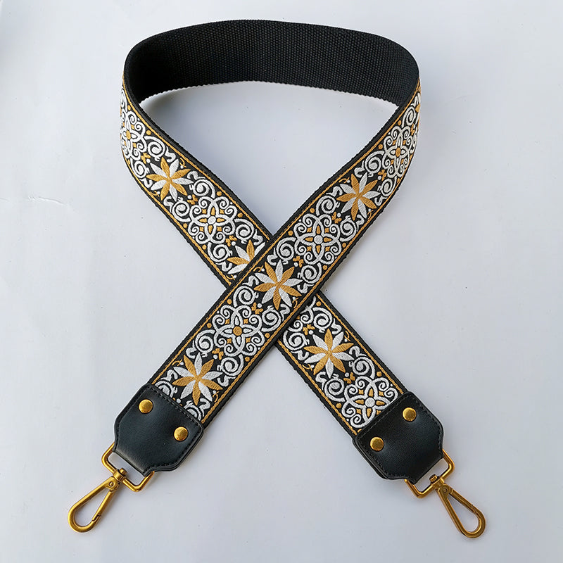 Leather Ethnic Style Wild Widened Thickened Messenger Shoulder Female Replacement Bag Strap Embroidery Accessories Backpack Belt New