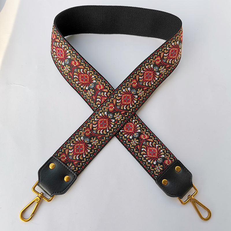 Leather Ethnic Style Wild Widened Thickened Messenger Shoulder Female Replacement Bag Strap Embroidery Accessories Backpack Belt New