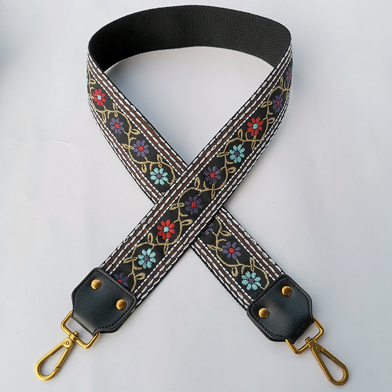 Leather Ethnic Style Wild Widened Thickened Messenger Shoulder Female Replacement Bag Strap Embroidery Accessories Backpack Belt New