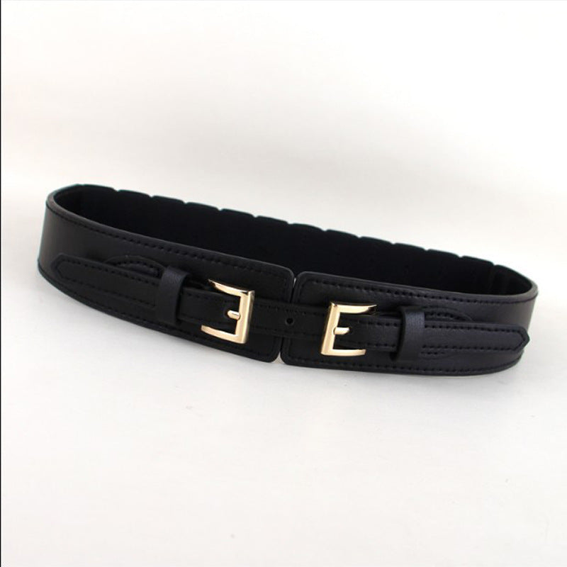 Faux Leather Elastic Elastic Women's Belt