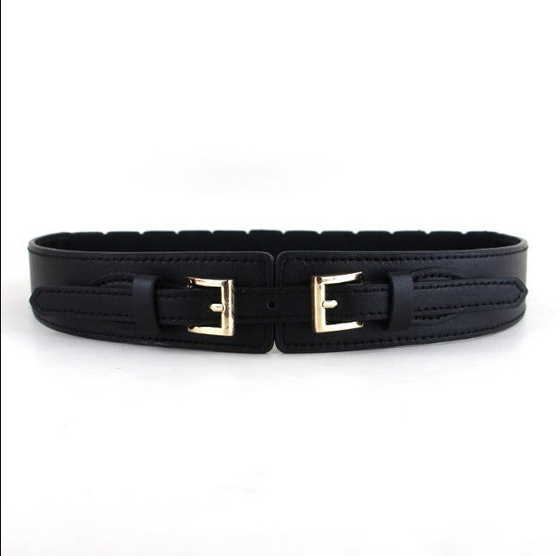 Faux Leather Elastic Elastic Women's Belt