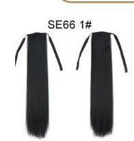Long Wig Ponytail Strappy Ponytail Long Straight Hair Invisible Seamless Multicolor Optional