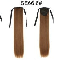 Long Wig Ponytail Strappy Ponytail Long Straight Hair Invisible Seamless Multicolor Optional