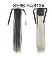 Long Wig Ponytail Strappy Ponytail Long Straight Hair Invisible Seamless Multicolor Optional